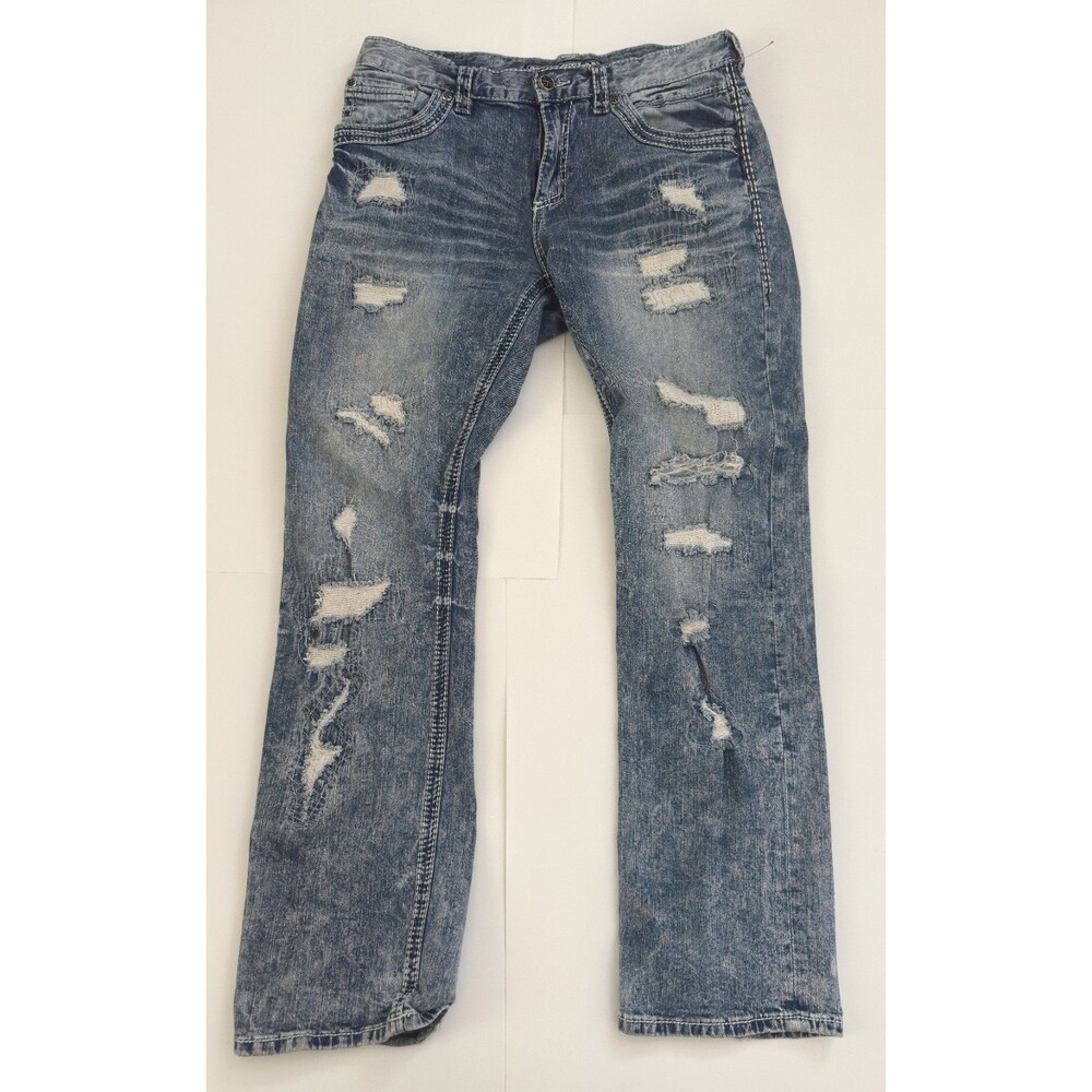 Affliction Ace Jeans Men's 34 Denim Premium Distressed Pants